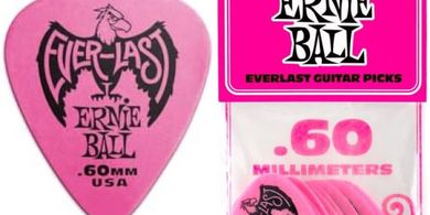 Ernie Ball Everlast Pink Guitar Picks (12-pack, .60mm)
