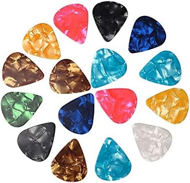 Colorful Celluloid Guitar Picks (60-pack, 3 thicknesses)
