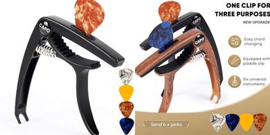 AARVI 3-in-1 Guitar Capo: Acoustic, Electric, Ukulele, Mandolin, Banjo
