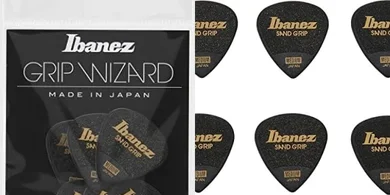 Ibanez Wizard Series Sand Grip Picks (6-pack, 0.8mm)