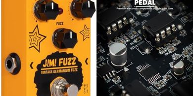 Jimi Fuzz: Compact Orange Guitar Pedal with Tone Controls
