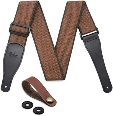 BestSounds Guitar Strap: Soft Cotton & Leather, 2 Locks
