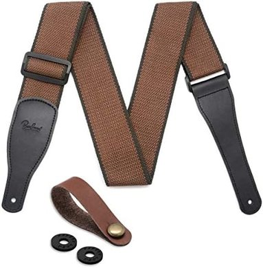 BestSounds Guitar Strap: Soft Cotton & Leather, 2 Locks