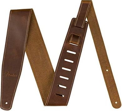 Tan Leather Guitar Strap (2.5", Broken-In)
