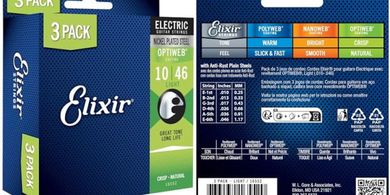 Elixir Nickel Plated Steel Guitar Strings (3-pack, Light 10-46)
