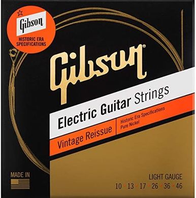 Gibson Vintage Reissue Electric Guitar Strings (Light Gauge)
