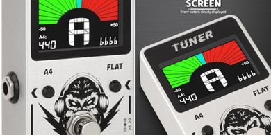 Precision Chromatic Tuner Pedal: Large Screen, 430-450Hz A4, True Bypass
