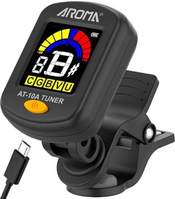 Aroma Clip-On Tuner: Chromatic, Full-Color Display, Quick & Accurate