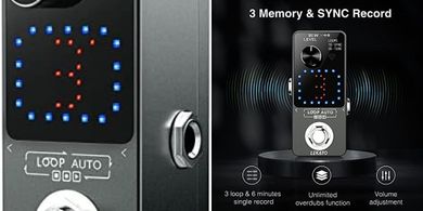 LEKATO Triple Loop Guitar Pedal: Sync, Tuner, 18-Minute Recording