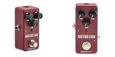 Amazon Basics Brown Distortion Guitar Pedal
