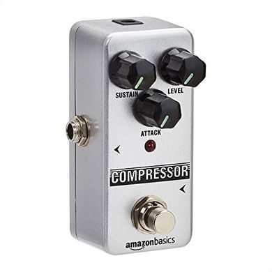 Amazon Basics Analog Compressor Guitar Pedal (Silver)
