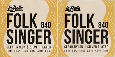 La Bella Folksinger Classical Guitar Strings (Medium, Silver-Plated Nylon)