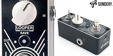 Sondery Triple Loop Pedal: 30-minute loops, USB upload/download, unlimited overdubs.