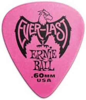 Ernie Ball Everlast Pink Guitar Picks (0.60mm, 12-pack)