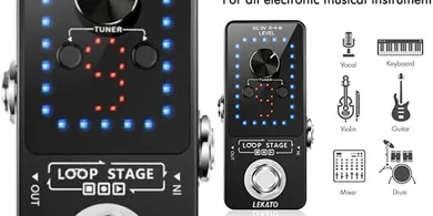 LEKATO 9-Loop Guitar Pedal: 40 Minutes Recording, Unlimited Overdubs