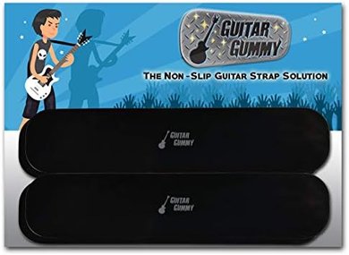 Guitar Gummy Grip Strips: 4-Pack, Large Black, Non-Slip