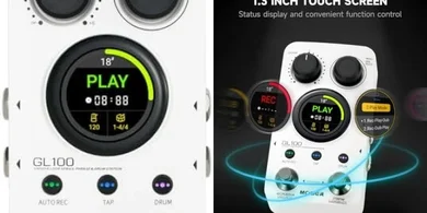 MOOER GL100: 100-Slot Drum & Loop Guitar Pedal with Touchscreen