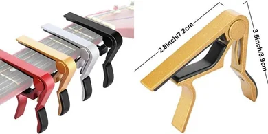 Mudder Universal Guitar Capo (4-pack, Aluminum, Black/Red/Silver/Gold)
