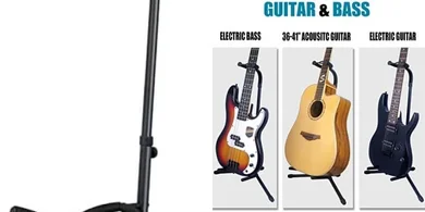 GLEAM Adjustable Folding Guitar Stand (Electric, Classical, Bass)
