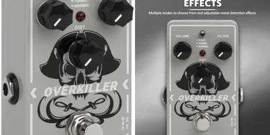 STRICH Overkiller: Mini Metal Distortion Pedal with 3 Modes (Solo, Turbo, Normal)
