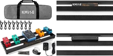 Lightweight Aluminum Pedalboard with Power Supply & Bag