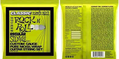 Ernie Ball Slinky Pure Nickel Electric Guitar Strings, 10-46