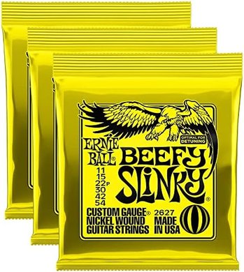 Ernie Ball Beefy Slinky Guitar Strings (11-54, 3-pack)