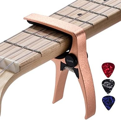 Mini Gold Ukulele Capo for 4-String Instruments