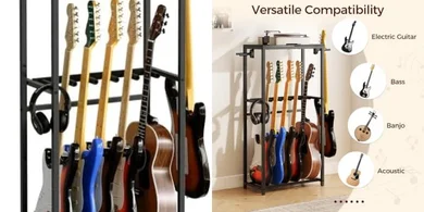 Adjustable Guitar & Bass Stand (Acoustic, Electric, Ukulele)