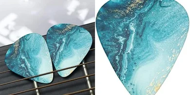 Blue Marble Guitar Picks: Thin, Medium, Heavy (12-pack)