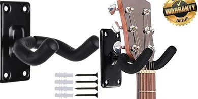 WOGOD Guitar Wall Mount Hanger (Black, 1-Pack)