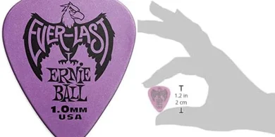 Ernie Ball Everlast Purple Guitar Picks (1.0mm, 12-pack)