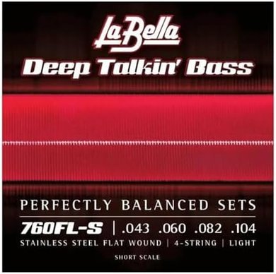 La Bella 760FL-S Short Scale Flatwound Bass Strings
