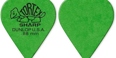 Dunlop Tortex Sharp Green Guitar Picks (.88mm, 12-pack)