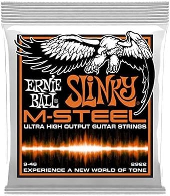 Ernie Ball Hybrid Slinky M-Steel Electric Guitar Strings, 9-46 Gauge