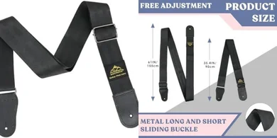 EASTROCK Adjustable Polyester Guitar Strap for Acoustic, Electric, & Bass