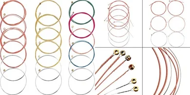 Acoustic Guitar Strings: 3 Sets (Brass, Copper, Multicolor)