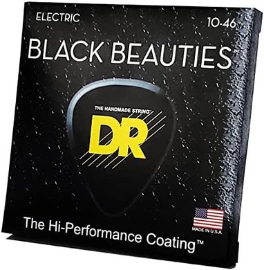 DR Black Beauties Coated Electric Guitar Strings (10-46)