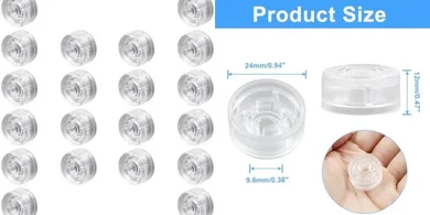 Transparent Guitar Pedal Footswitch Topper Caps (20-pack)