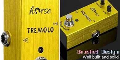 Yellow Mini Tremolo Guitar Pedal (9V DC, True Bypass)