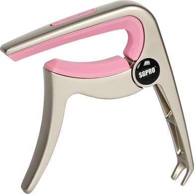 Pink 3-in-1 Guitar Capo: Acoustic/Electric, with Pin Puller & Pick Holder