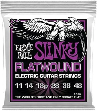 Ernie Ball Power Slinky Flatwound Electric Guitar Strings (11-48)
