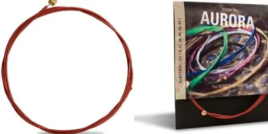 Aurora Red Electric Guitar Strings, 9 Gauge