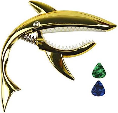 Imelod Gold Shark Capo: Durable Zinc Alloy for Acoustic/Electric Guitars
