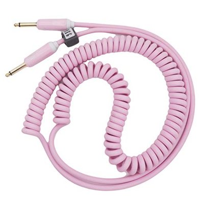 Pink Aestivate 10ft Coiled Guitar Cable (Dual Straight Plugs)
